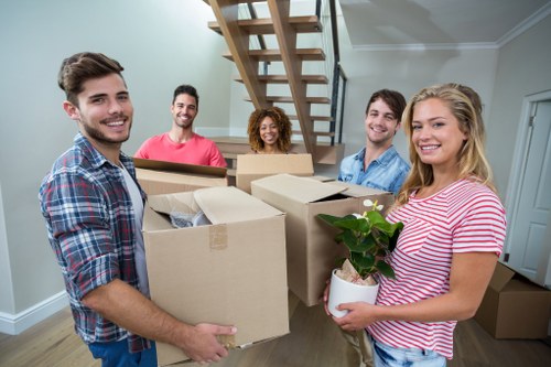 Customer reviewing self-storage booking terms at Redbridge Storage