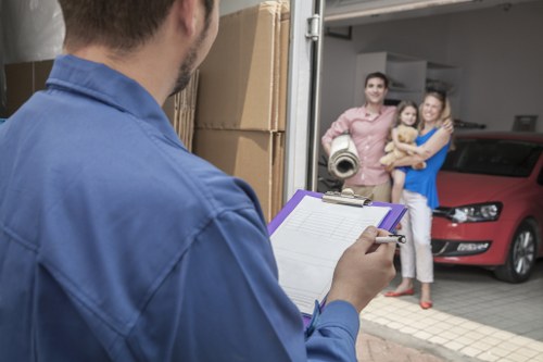 Office relocation equipment prepared for removals in Redbridge