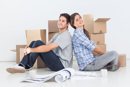 Packed boxes and household items prepared for small removals